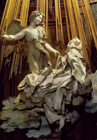 Bernini's Ecstasy of St Teresa illustrates the hypnotic, almost erotic state of surrendering body and soul to god.